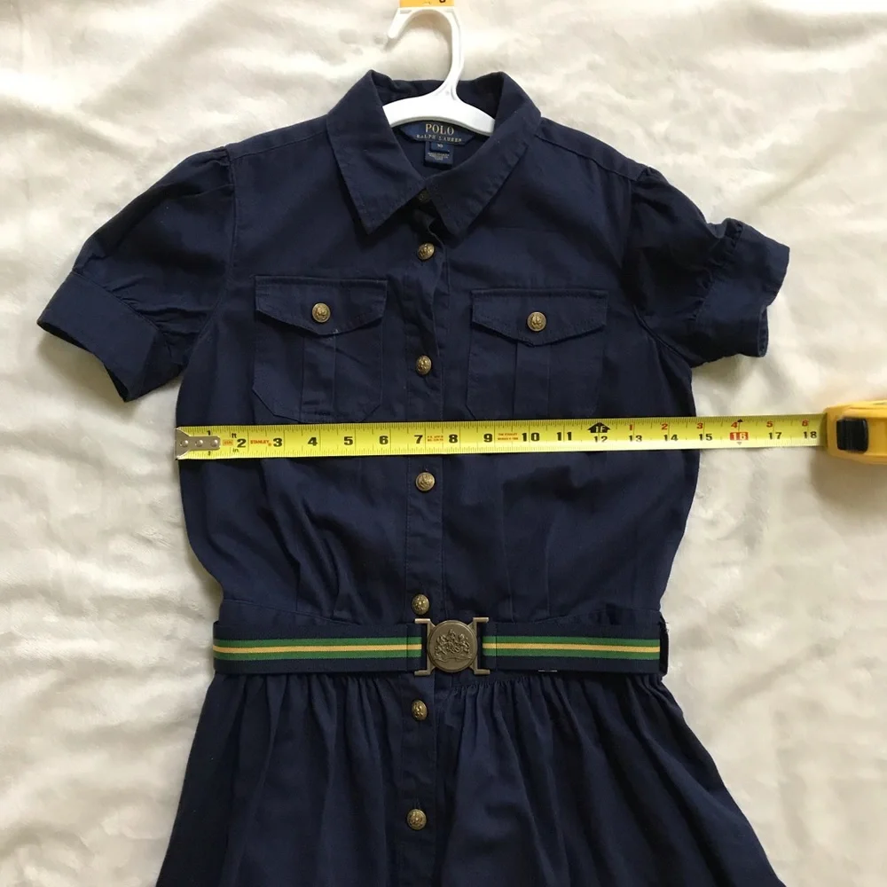 Ralph Lauren Girl’s Belted Cotton shirt dress-size 10